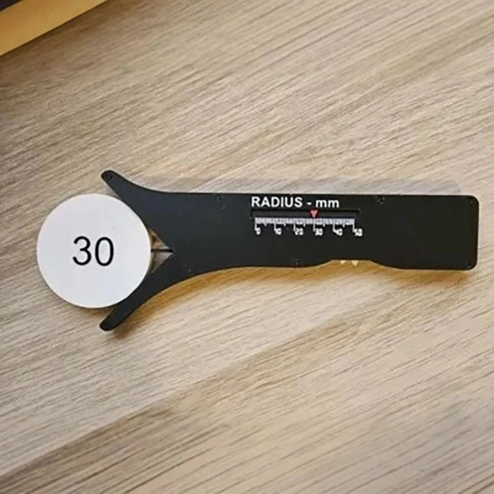 1:1 Proportional Slide Radius Measuring Tool 2mm Radius 3D Printing Radius Measurement Instrument 4mm-100mm Diameter Portable