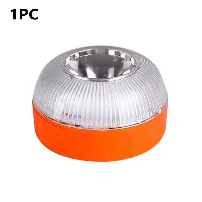1/2pc Magnetic Flashing Yellow Emergency Lamp Safety Alert Light need AAA Battery Power for Outdoor Camping Road Safety Light