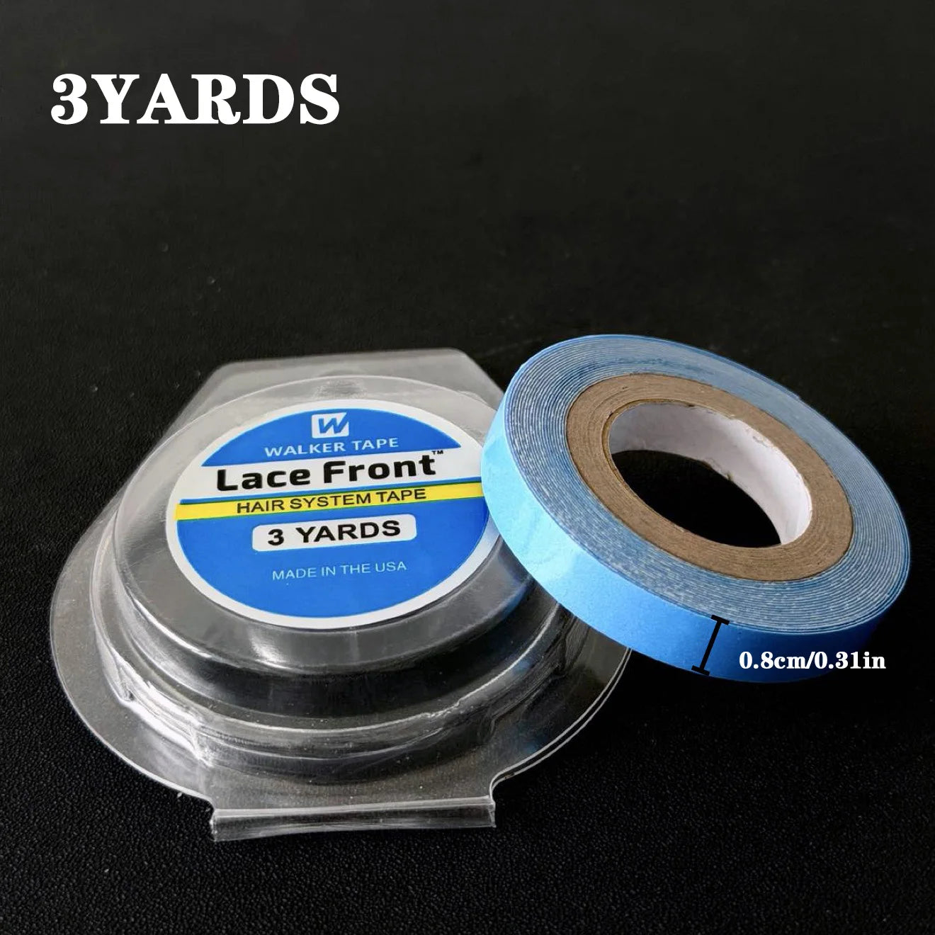 2PCS 3Yards 2.0cm Lace Front  Hair System Tape Double Sided Adhesives Tape For Hair Extension Toupee Wig White Tape Strong Hold