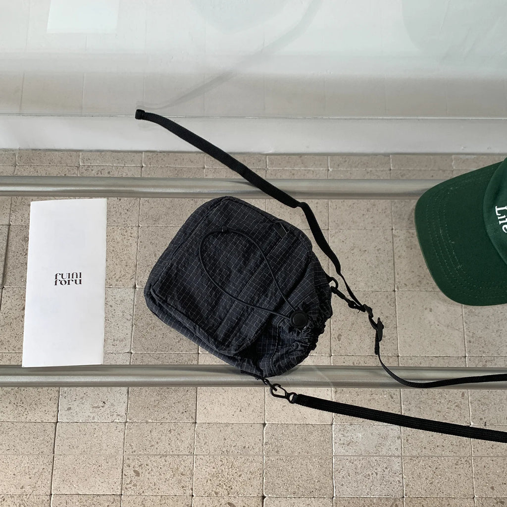 Women Fashion Summer Mini Drawstring Bag Ruched Shoulder Crossbody Small Bag Water Kettle Cup Phone Key Carry Bag