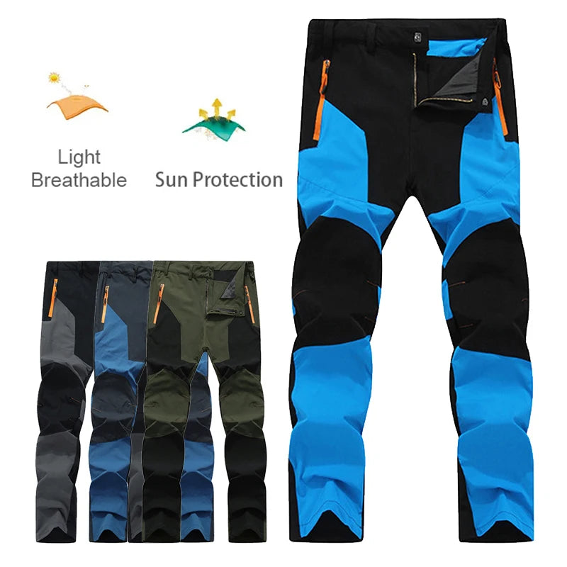 Men's Summer Hiking Pants Quick-Dry Outdoor Walking The Dog Lightweight Thin Leisure Walk Breathable Zipper Pocket Work Pants