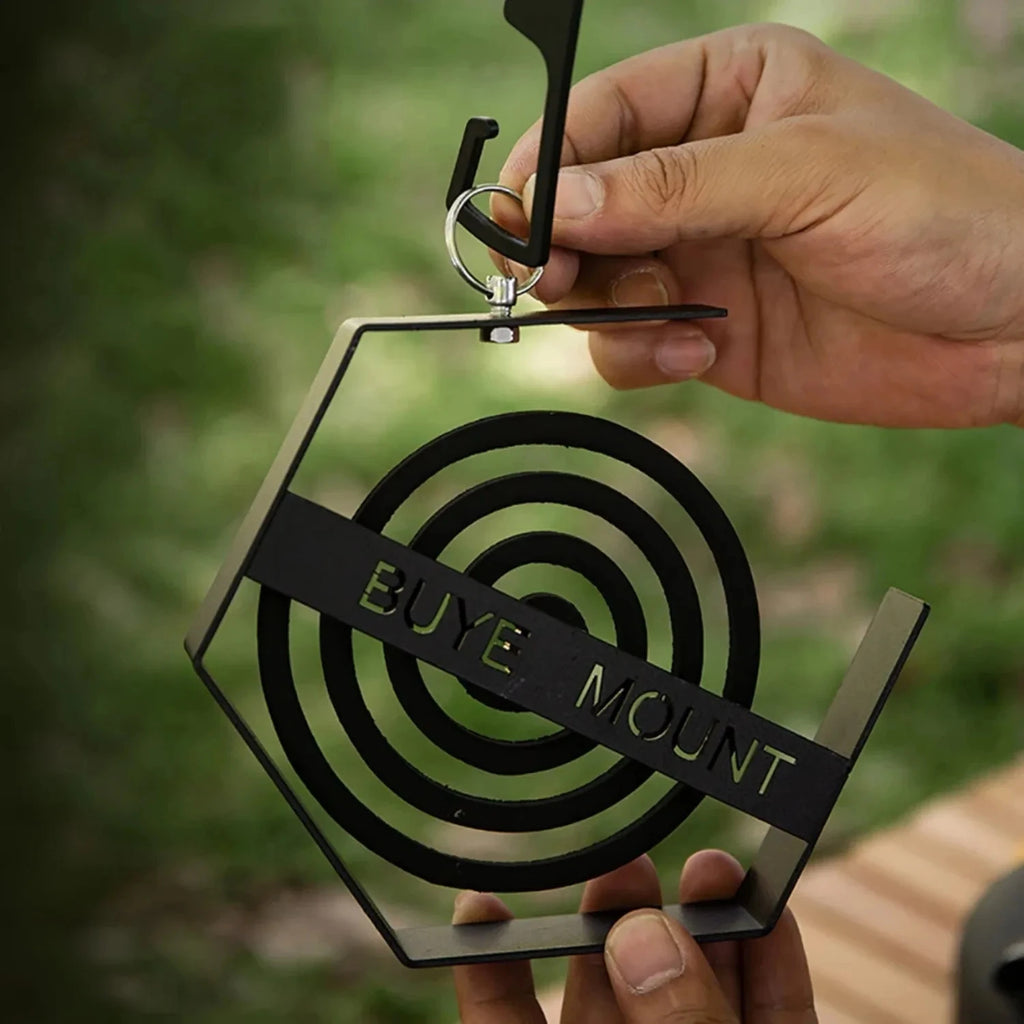 Outdoor Hanging Mosquito Coil Holder Black Camping Supplies Hiking Tourist Mosquito Coil Tray Essential Camping Tool