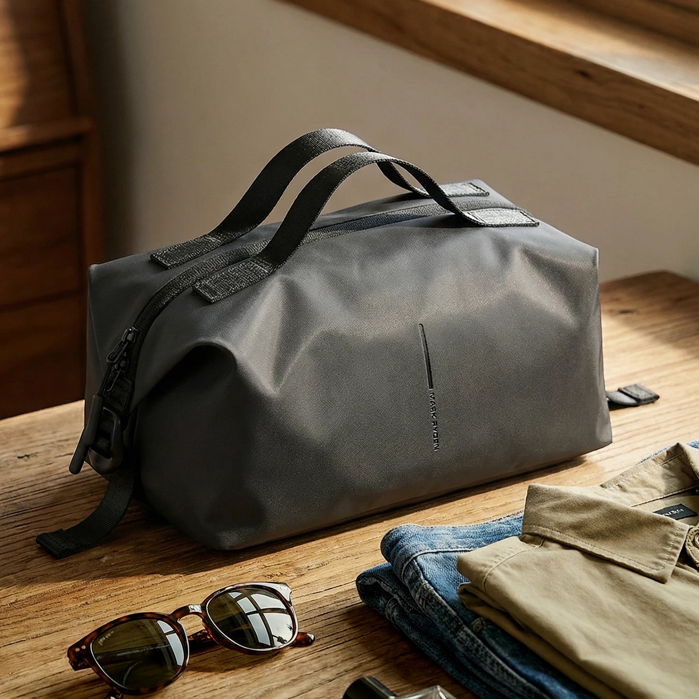 MARK RYDEN Water-Resistant Toiletry Bag, 0.22kg Lightweight Travel Dopp Kit with YKK Zipper