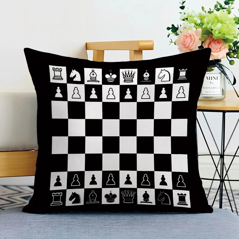 Black and White Ins Style Double-sided Printed pillow cover Short plush Suitable living rooms bedrooms sofas throw cushion cover