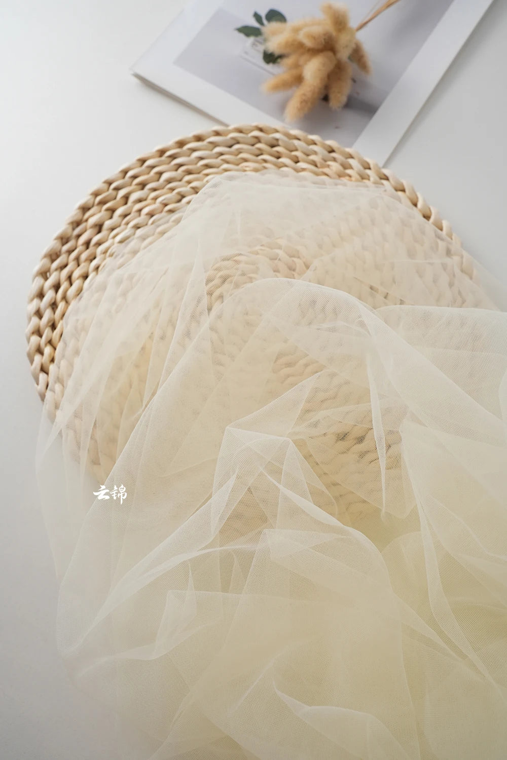 Green Transparent Tulle Fabric By The Meter for Clothing Hanfu Veil Wedding Background Diy Sewing Gauze Cloth Soft Light White