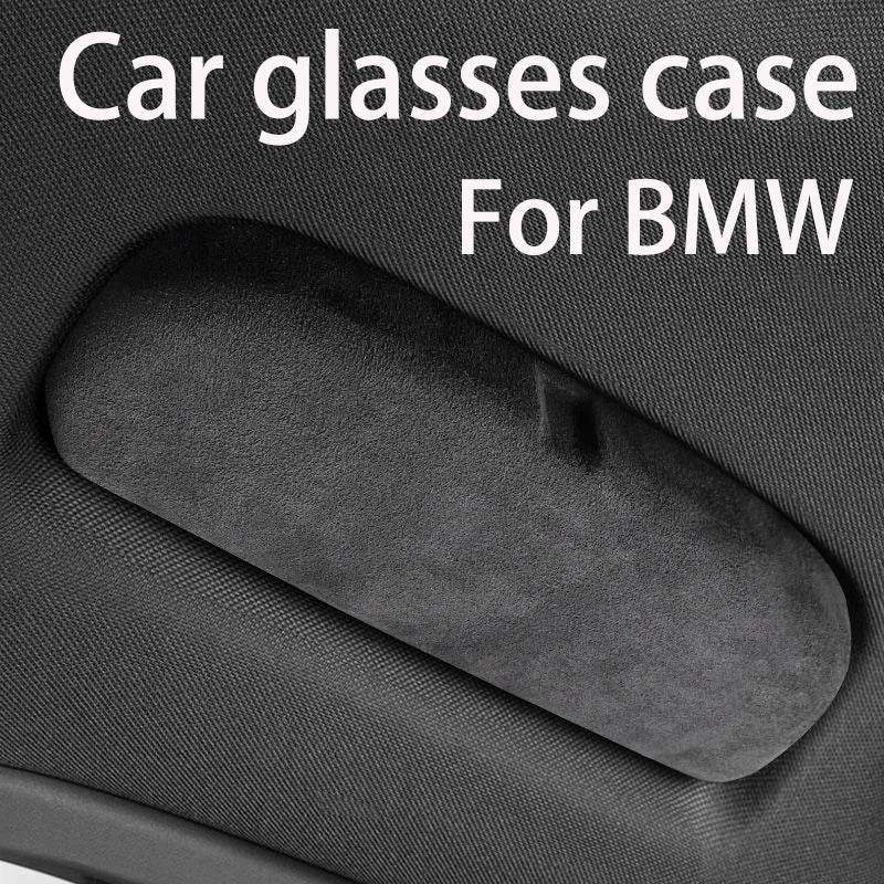 For BMW 1 2 3 5 6 7 Series X2 X3 X5 Car driver handle glasses case Suede glasses case Car glasses case