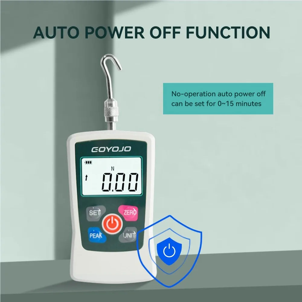 500N Digital Force Gauge High-Precision Push-Pull Meter for Tension & Compression Testing (N, Kg, Lb, Oz) for Material Testing