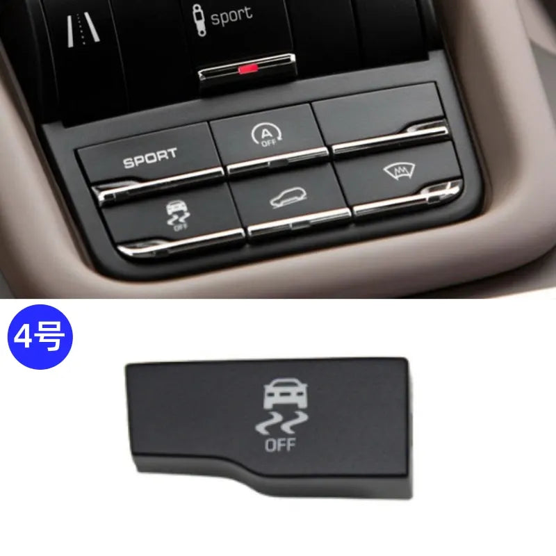 1pc For Porsche Cayenne Center Button Sport Mode Auto Start-Stop Anti-skid Body Balance Button Switch