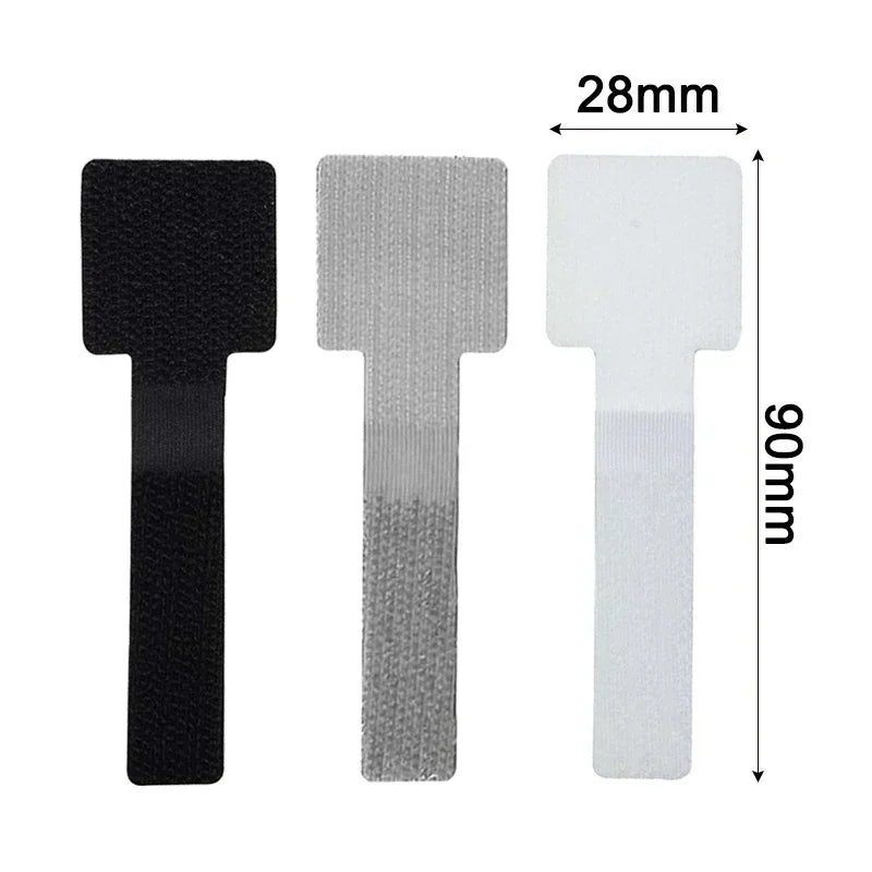 10-100Pcs Reusable Cable Tie Velcro Ties Self-Adhesive Power Cord Cable Holder Adjustable Cord Storage Desktop Organiser Manager