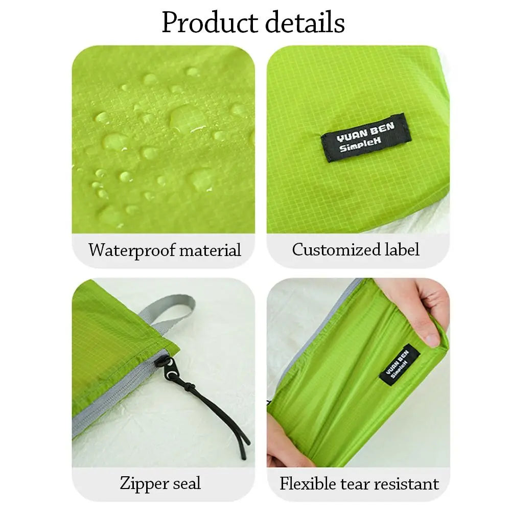 Silicone-coated Luggage Storage Bag Multifunctional Ultra-lightweight Clothing Sorting Bag Yellow Orange Waterproof