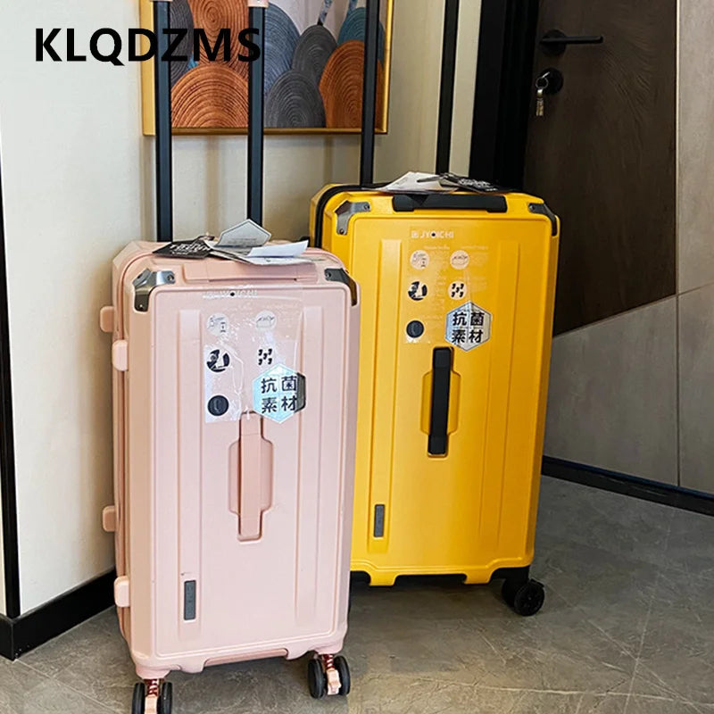 KLQDZMS High-quality Suitcase Large-capacity PC Trolley Case Women Boarding Box Family Travel Essentials Rolling Luggage Bag