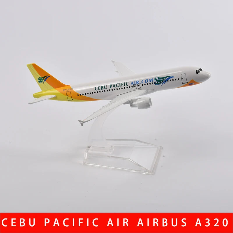 JASON TUTU 16CM Air Cebu Pacific A320 Aircraft Model Planel Airplane Diecast Metal 1/400 Scale Planes Collect Gifts