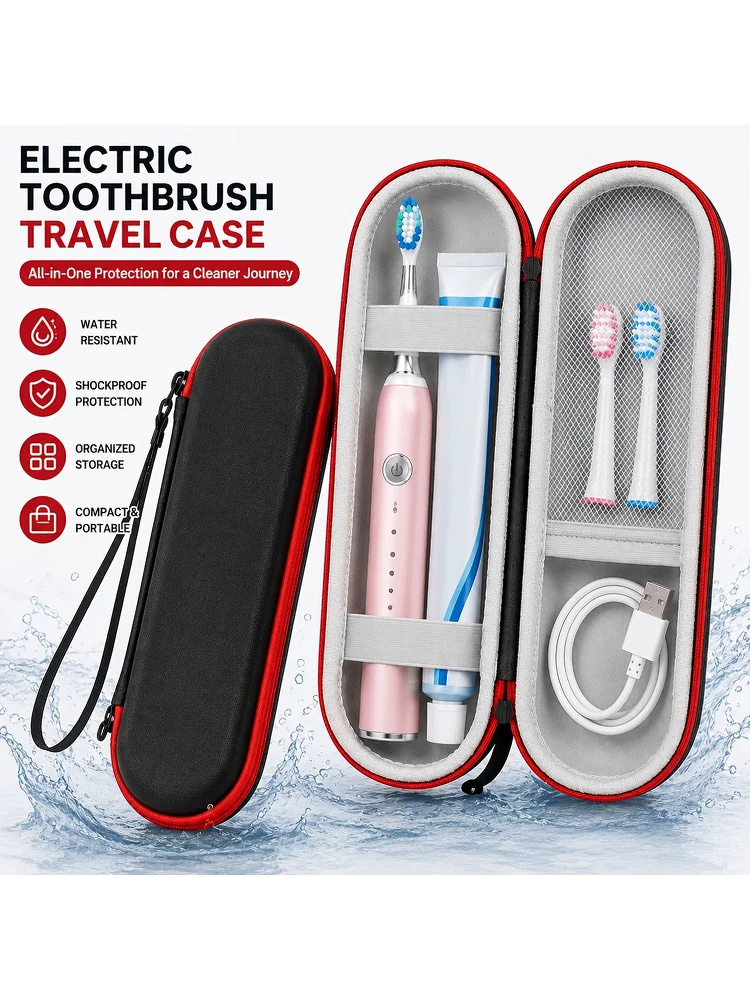 Electric Toothbrush Case EVA Hard Shell Travel Storage Case Waterproof Portable Protective Toothbrush Holder Carrying Organizer