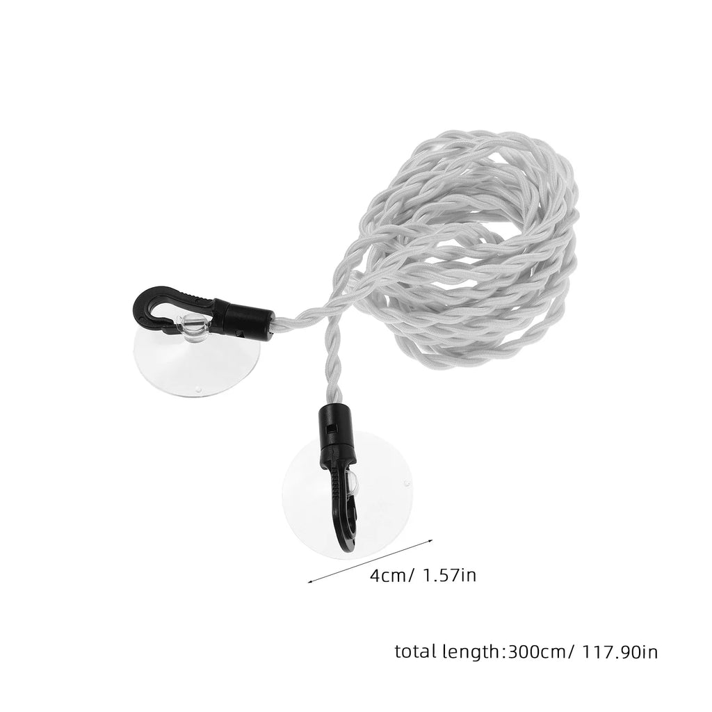 Elastic Retractable Clothesline for Travel Lightweight Portable Drying Line with Suction Cup Hooks Perfect for Shower Balcony