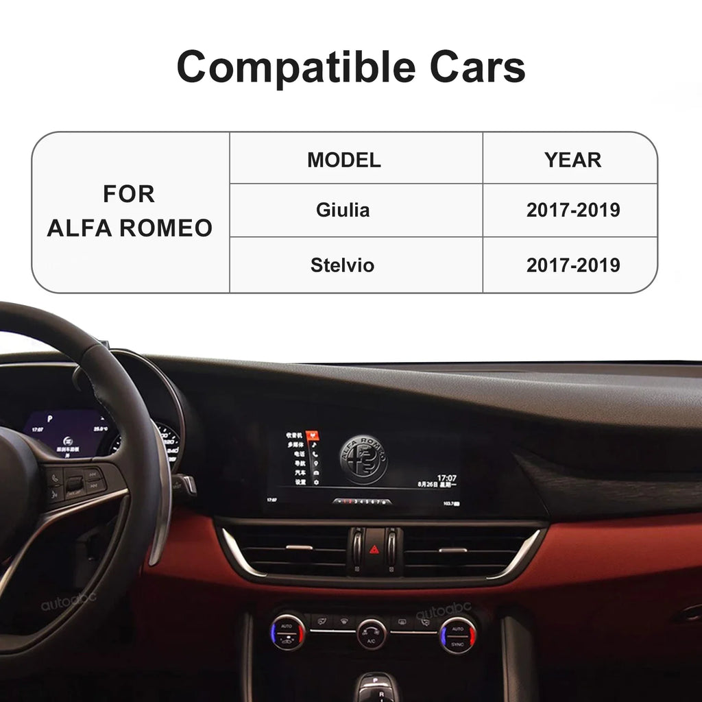 AUTOABC 2025 New For Alfa Romeo Stelvio /Giulia 2017-2019 Wireless CarPlay Android AutoAirPlay Navigation Car Play Functions