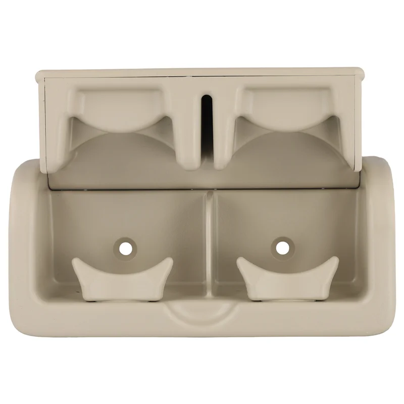 Car Rear Seat Console Cup Holder Assembly Insert Cup Holder Cover 88741-1LK3D For Nissan Armada Infiniti QX56 QX80 Beige