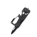 Portable Outdoor Multifunction Folding Knife High Hardness EDC Tool with Key Ring Can Opener and Ruler for Camping Hiking