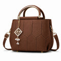 Women's High Capacity PU Tote Bag, Vintage Style Crossbody Shoulder Bag, 2 Way Carry Handbag for Work and Travel