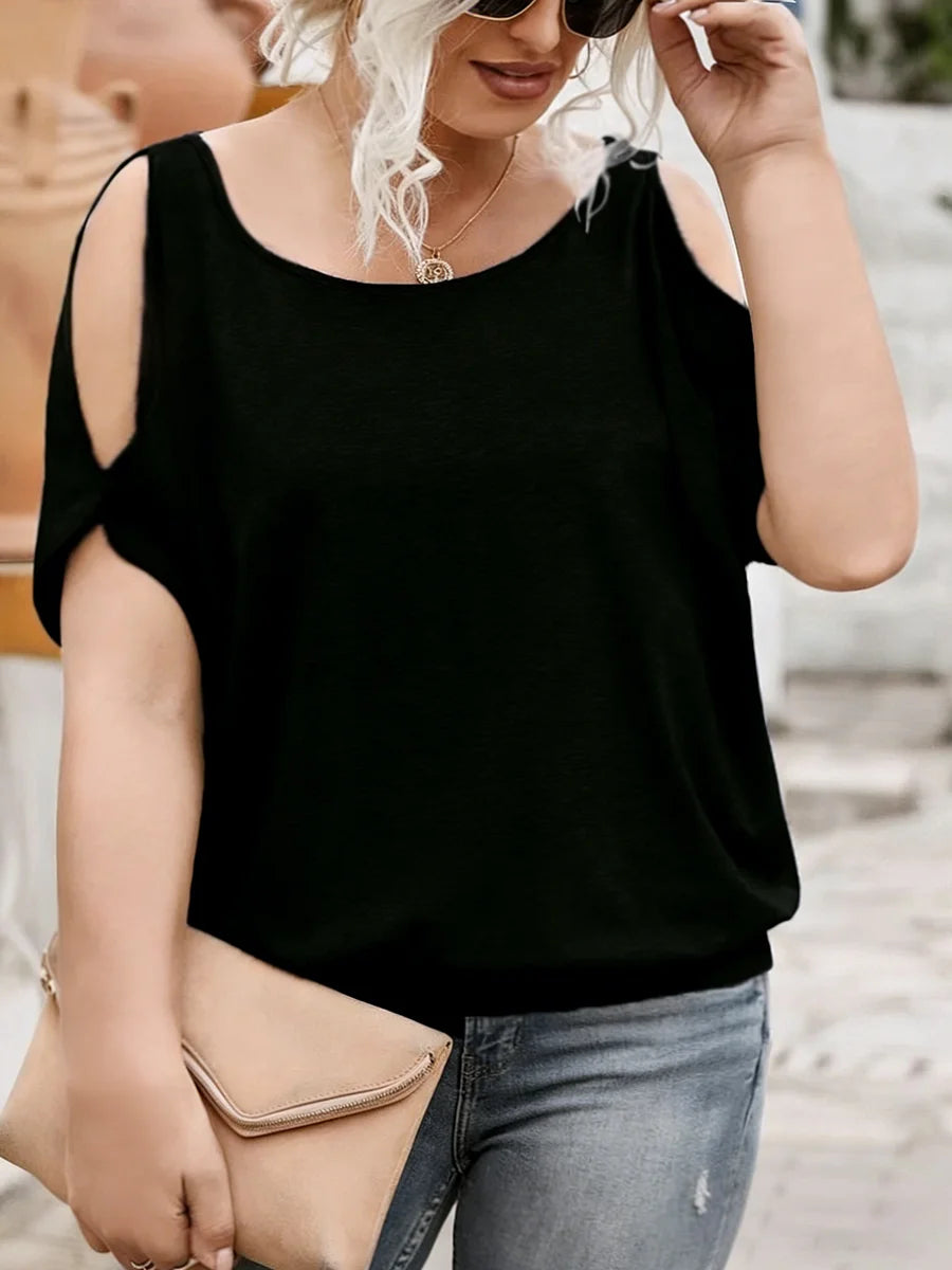 Plus Size Women's T-Shirt V Neck Short Sleeve Floral Print Loose Fit Tops Boho Spring Summer Casual T-Shirt Beach Soft Tops
