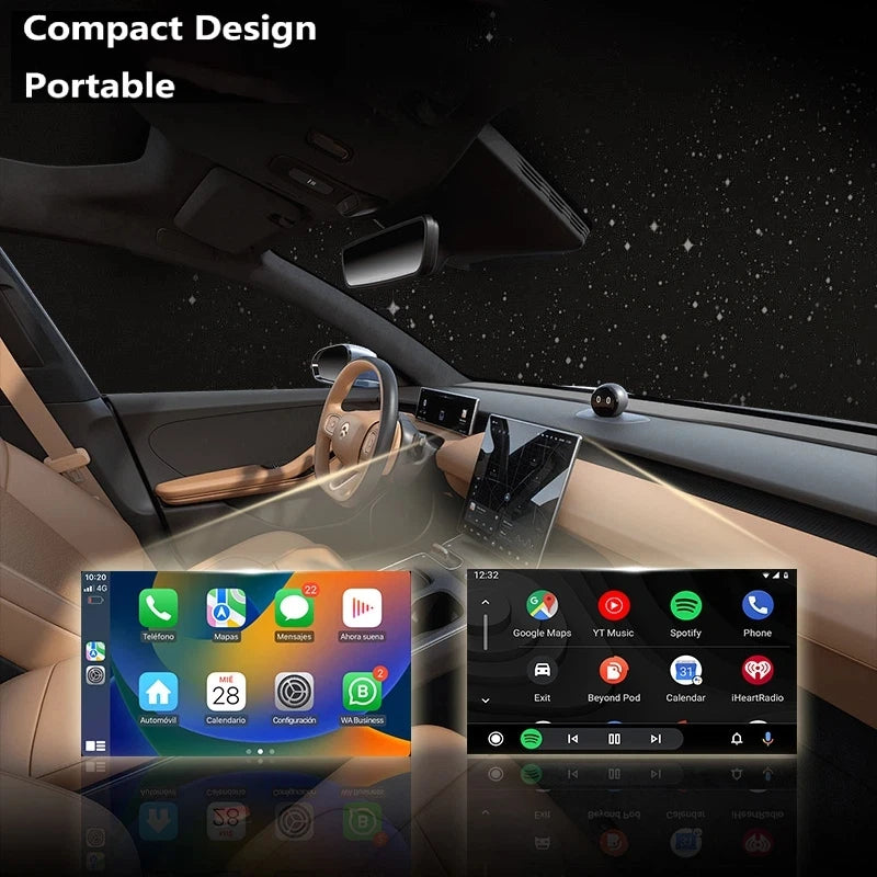 Lenovo Upgrade 4-in-1 Wireless Carplay Mirror Link Adapter Wired to Wireless Android Auto Plug & Play WIFI For Wired Carplay