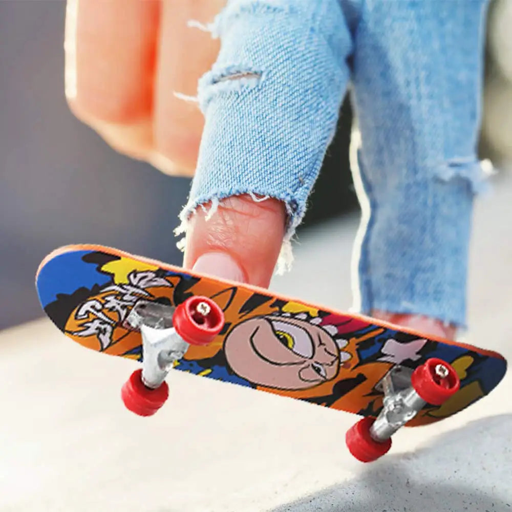 Profession Finger Boarding DIY Ramp Park Finger Scooter Finger Skateboard with Metal Bridge Skate Trucks Kid Pocket Toys Gift