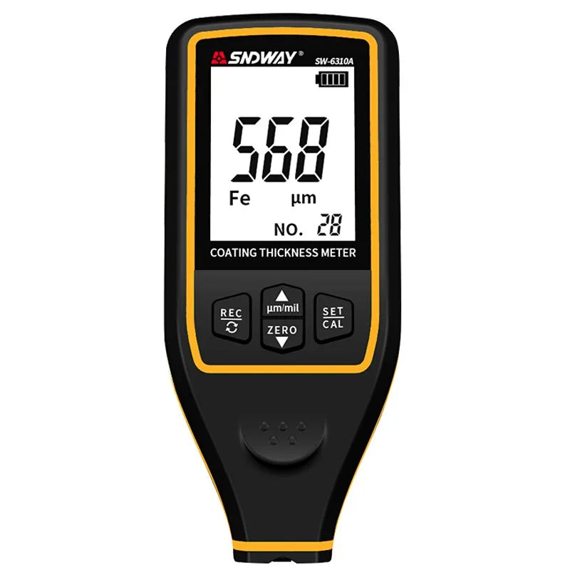 SNDWAY SW-6310A/B Coating Thickness Gauge 1700um Car Paint Film Tester Automotive Micrometer for Ceramic And Metal Coatings