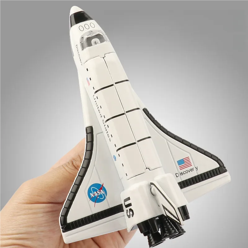Mini Space Shuttle Alloy Diecast Airplane Model Simulation Aviation Model Space Shuttle Light And Sound Birthday Gift Collection