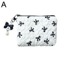 1pc Color Bow Canvas Large Capacity Lipstick Air Cushion Storage Bags Women's Makeup Bag Commuter Handbag Travel Toiletry Bags