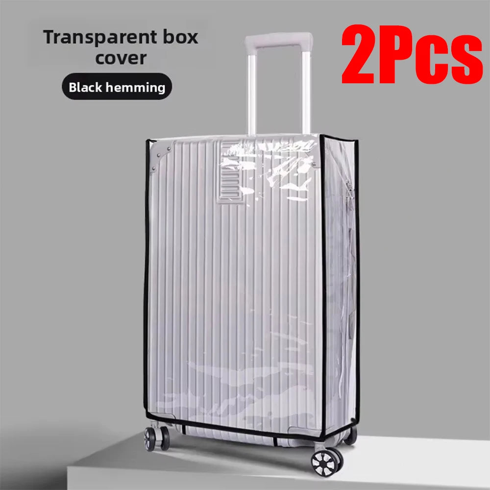Suitcase Cover for 18-30" Luggage TSA Approved Clear PVC Thickened Protective Sleeve Waterproof Cover for Wheeled Luggage