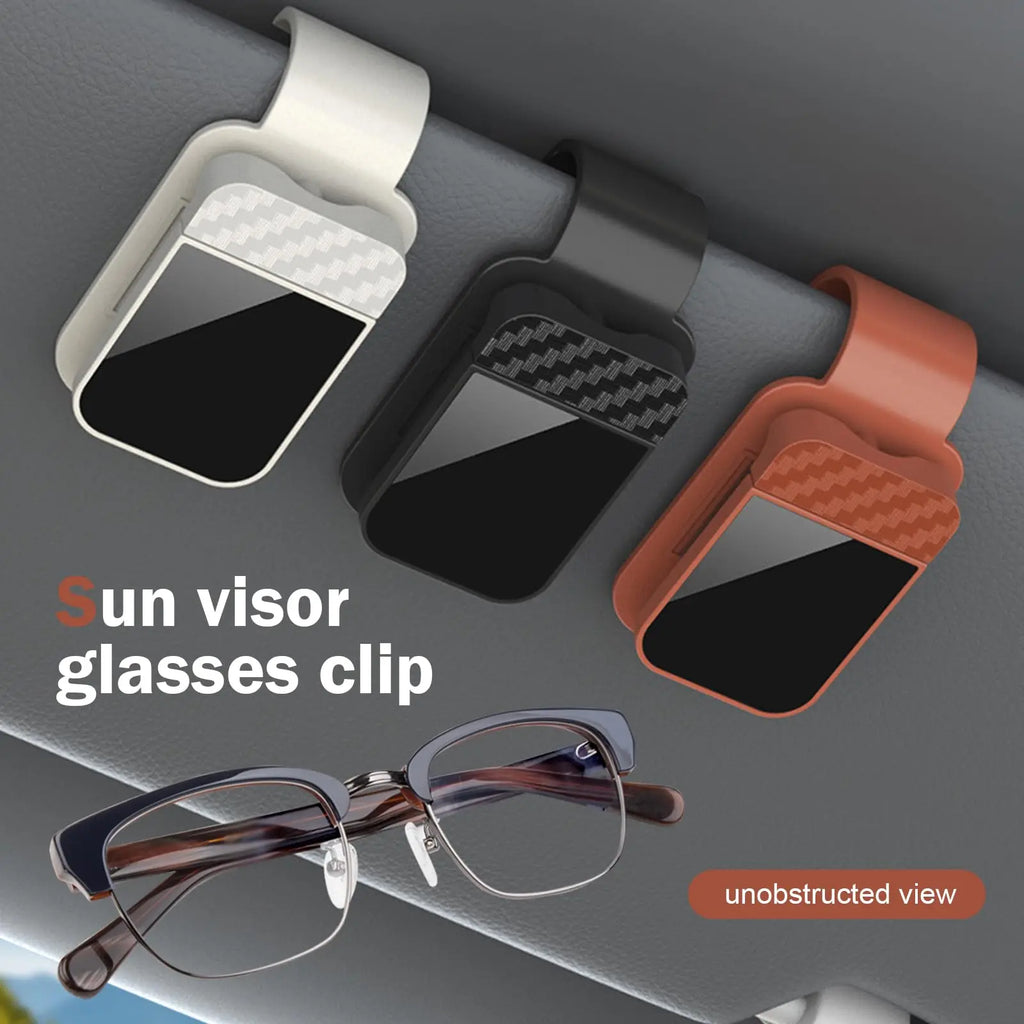 Car Sun Visor Sunglasses Holder, Auto Eyeglass Storage Clip for Sun Visor, Universal Vehicle Eyewear Organizer