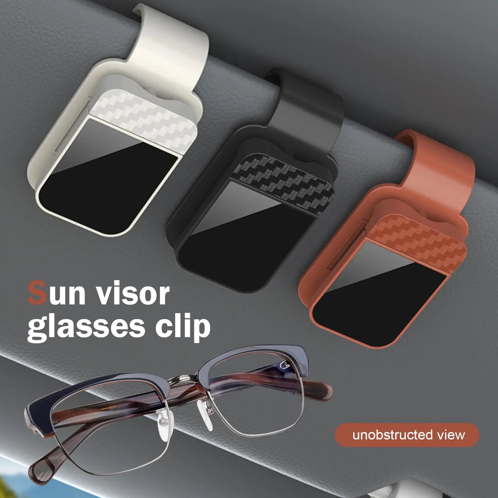 Car Sun Visor Sunglasses Holder, Auto Eyeglass Storage Clip for Sun Visor, Universal Vehicle Eyewear Organizer