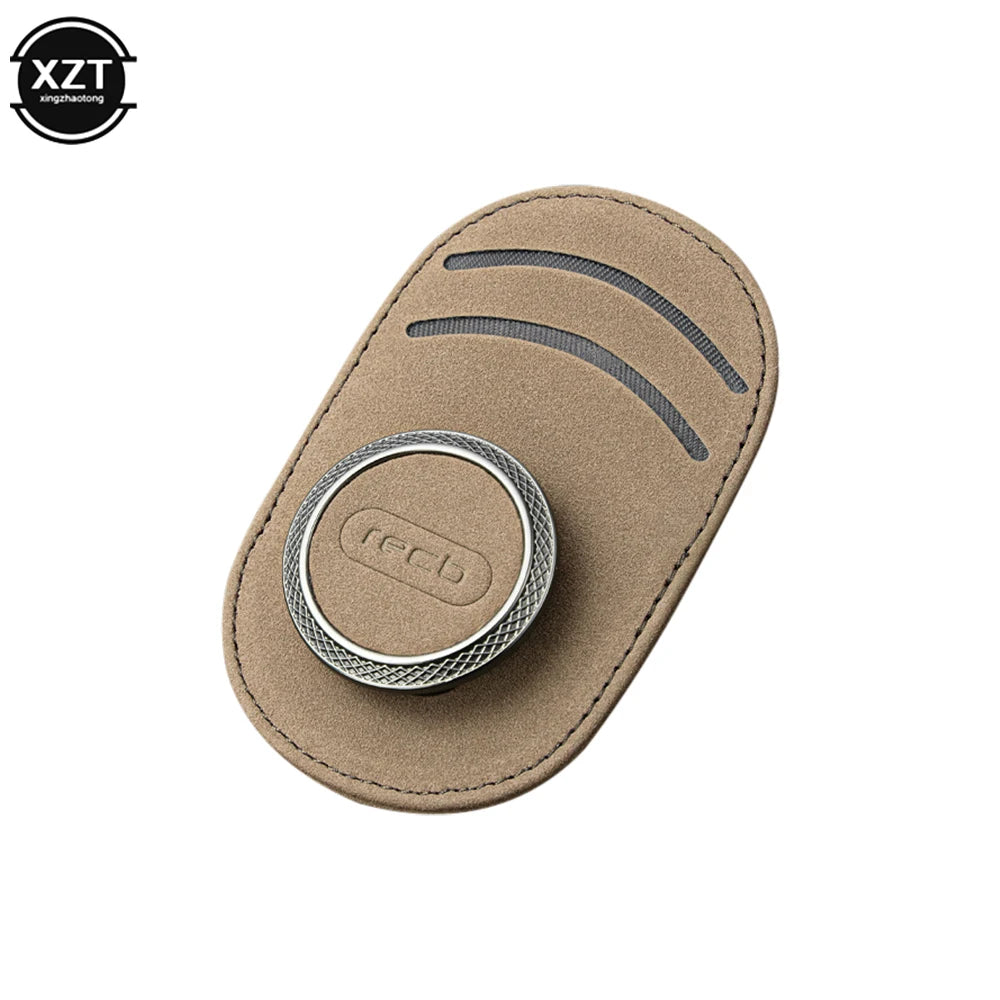 Fashion Car Glasses Holder Universal Sun Visor Clip Sunglasses Holder Suede Leather Eyeglasses Hanger Ticket Clip Glasses Mount