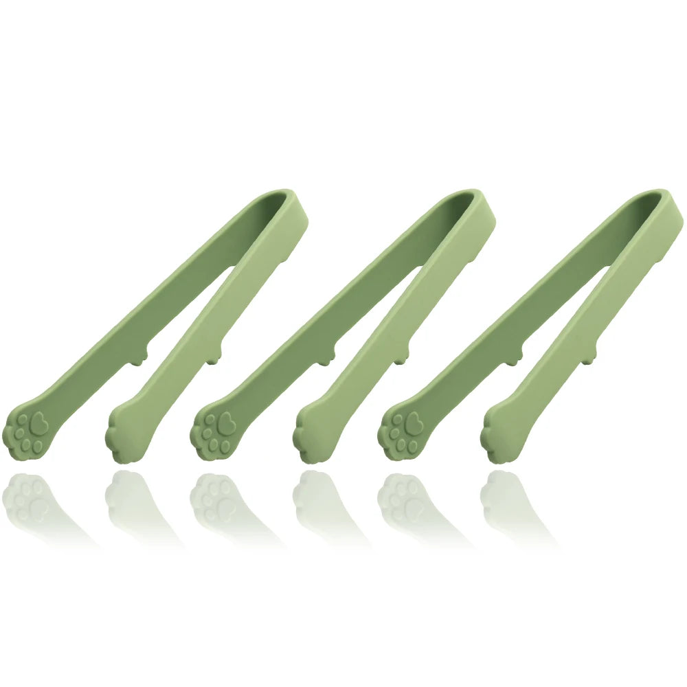 3Pcs Silicone Ice Tongs Bread Cake Clamps Salad Coffee Sugar Cubes Clips for Restaurant Bar Party Serving Tongs Kitchen Tools