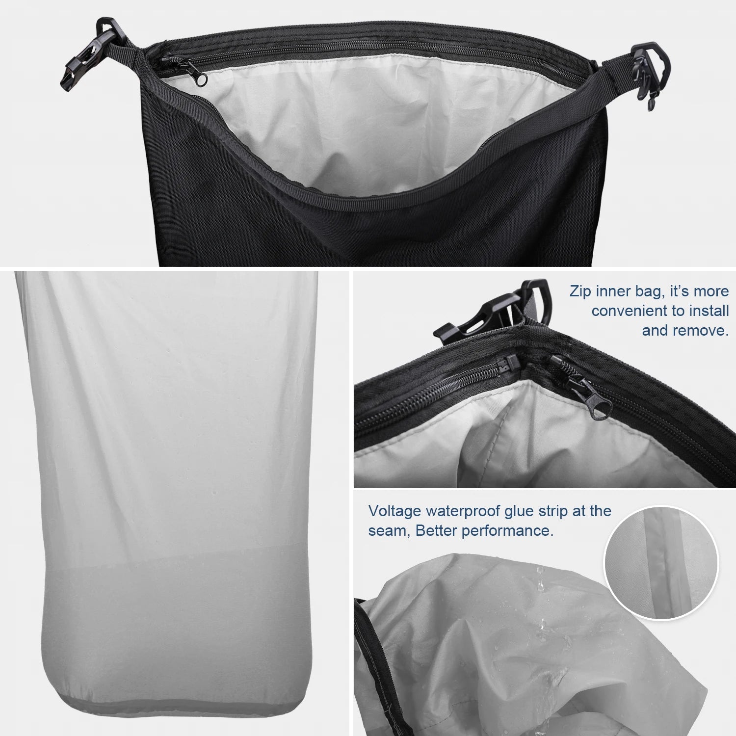 Rhinowalk Motorcycle Side Bag Waterproof Rear Seat Bag 10L 20L 30L Multi-Function Backpack Bumper Modification Luggage Pack