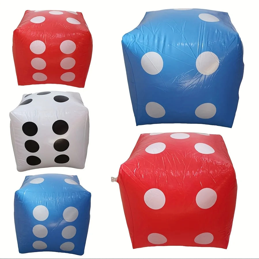 30cm Giant Inflatable Dice Lightweight Pool Party Games Outdoor Activities Fun Summer Beach Water Play Durable Cube JXB