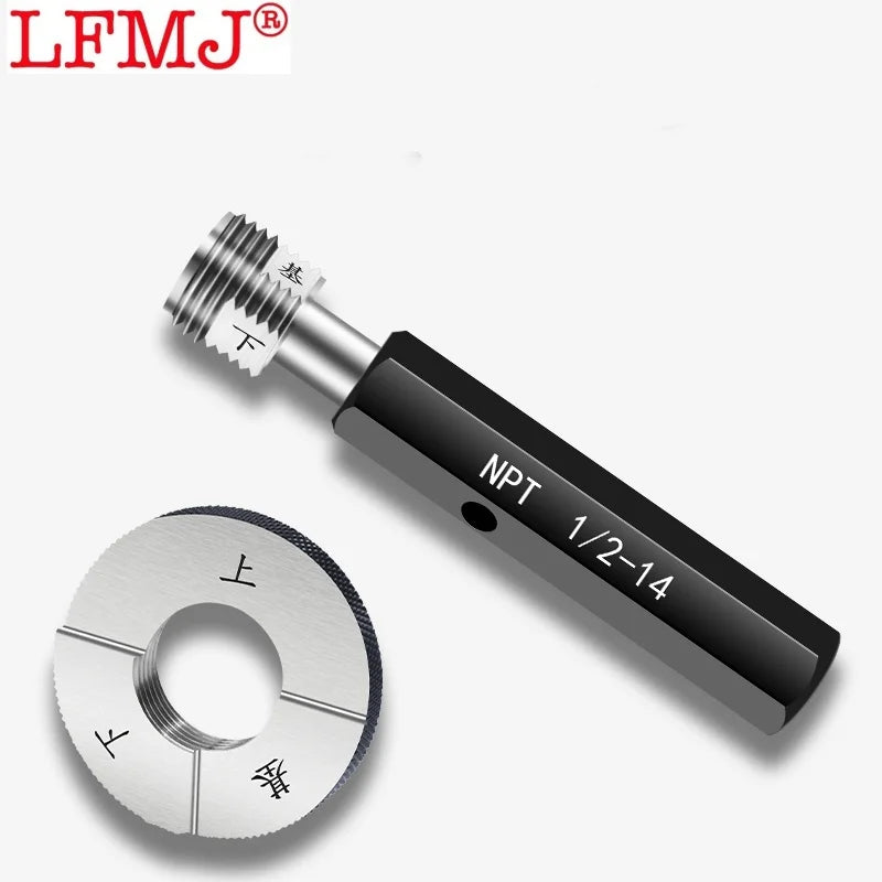 1pcs Taper Pipe Thread Plug Gauge  / Thread Ring Gauge Measure Tool NPT1/16-27 1/8 1/2 3/4 3/8-18 1'' NPT2'' 3''