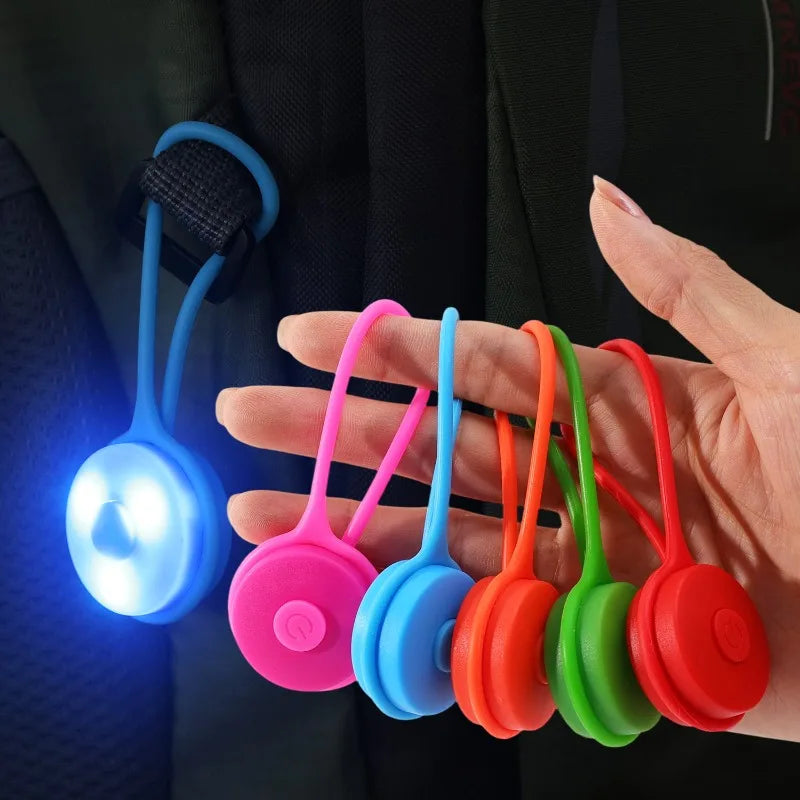 Backpack Light LED Clip Constant on Bike Warning Taillight Wind Rope Light Information Lamp Camping Ambient Lights Outdoor Tools