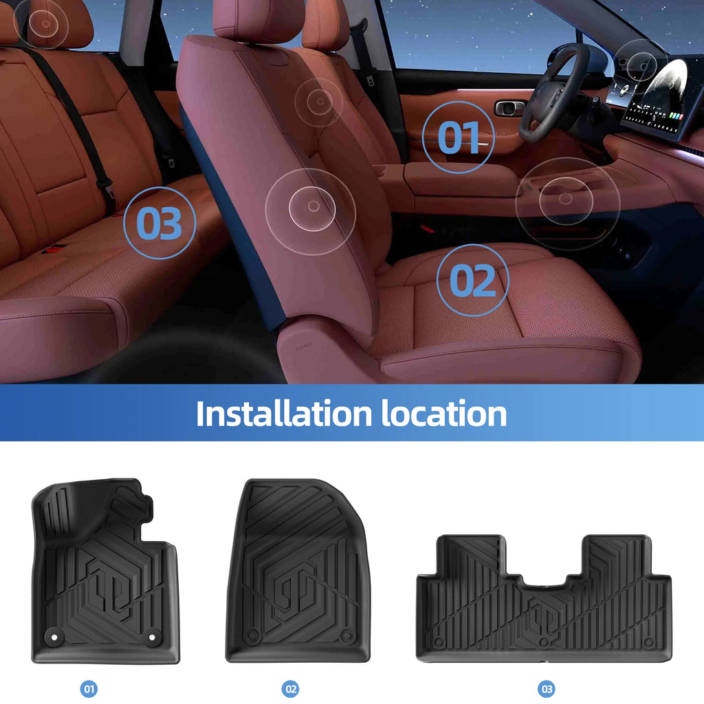 LUCKEASY for Leapmotor C10 2024-2026 Car Floor Mats Protective Pad Car Interior Accessories Waterproof Cargo Liner Trunk Mat
