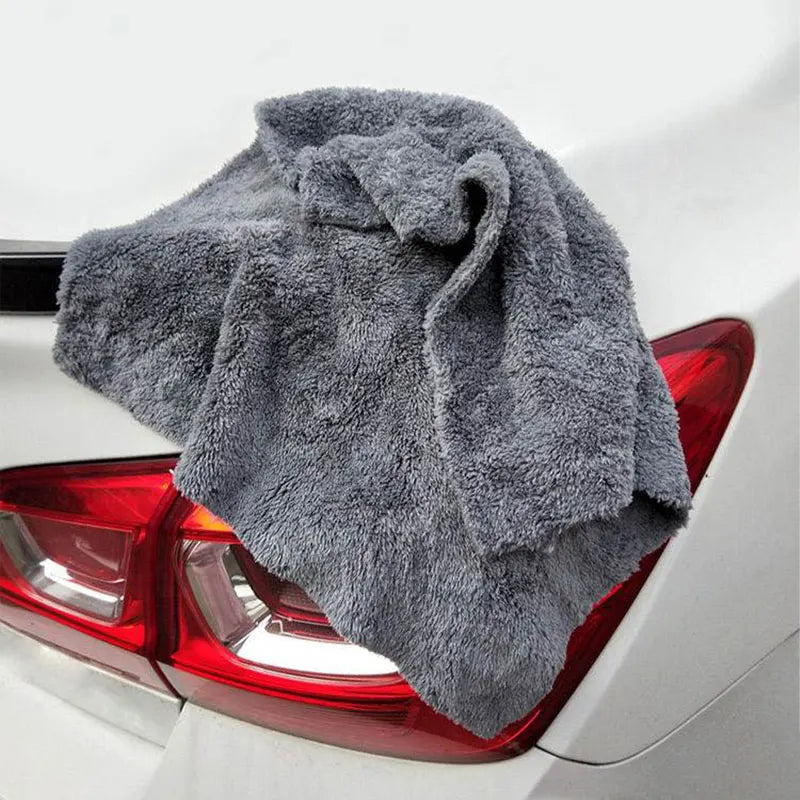 SEAMETAL 1/2/6pcs Car Wash Microfiber Towel Car Cleaning Drying Cloth Soft Edgeless Car Detailing Washing Towel 40X40CM 350GSM