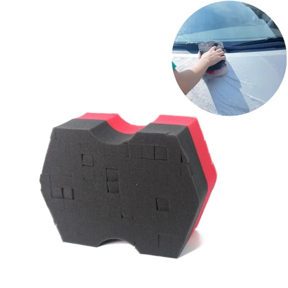 1/2PCS Double Side Cross-Cut Red/Black Sponge 2.0 Better Grip and Access Tight Spaces For Rinseless Car Wash