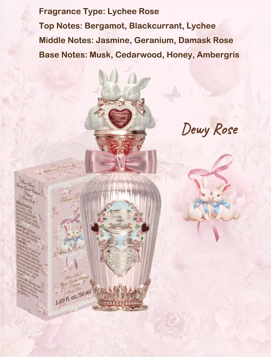Flower Knows Knight Unicorn Sweetie Bear Perfume Long Lasting Rose Milk Musk Floral Fruity Fragrance Sweet Aesthetic Skin Scent