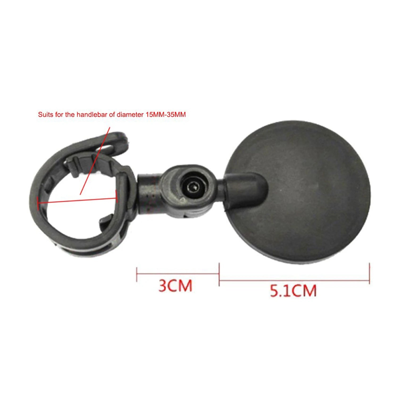 NALFI-3 Pair Cycling Riding Bicycle Bike Rear View Mirror,Convex Reflector Mirror With Wide Angle Lens
