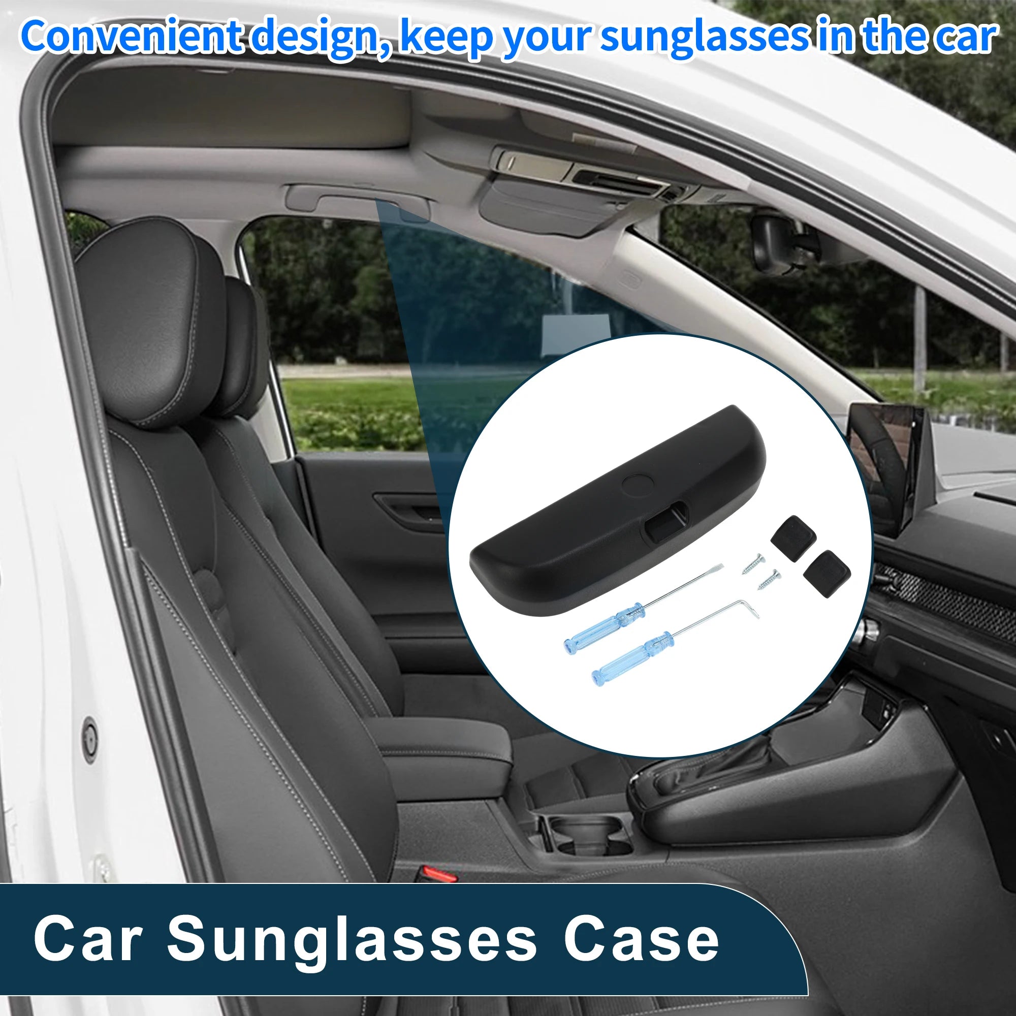 UXCELL Car Sunglasses Case for Ford Puma MK2 2020-2025 Eyeglasses Holder Storage Box