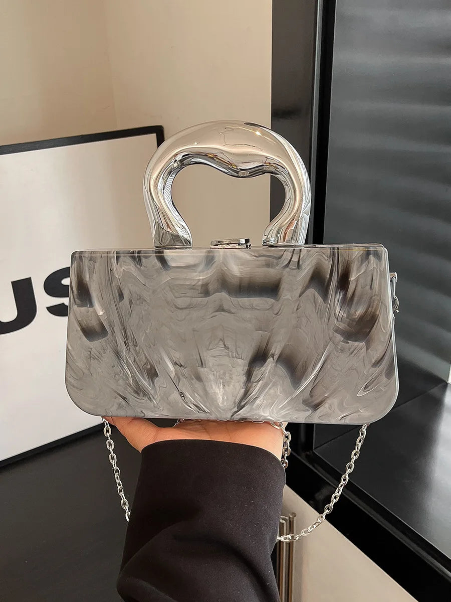 Acrylic Box Clutch Evening Bags Luxury Wedding Women Dinner Dress Purses Ladies Chain Handbag Designer Shoulder Crossbody Bags