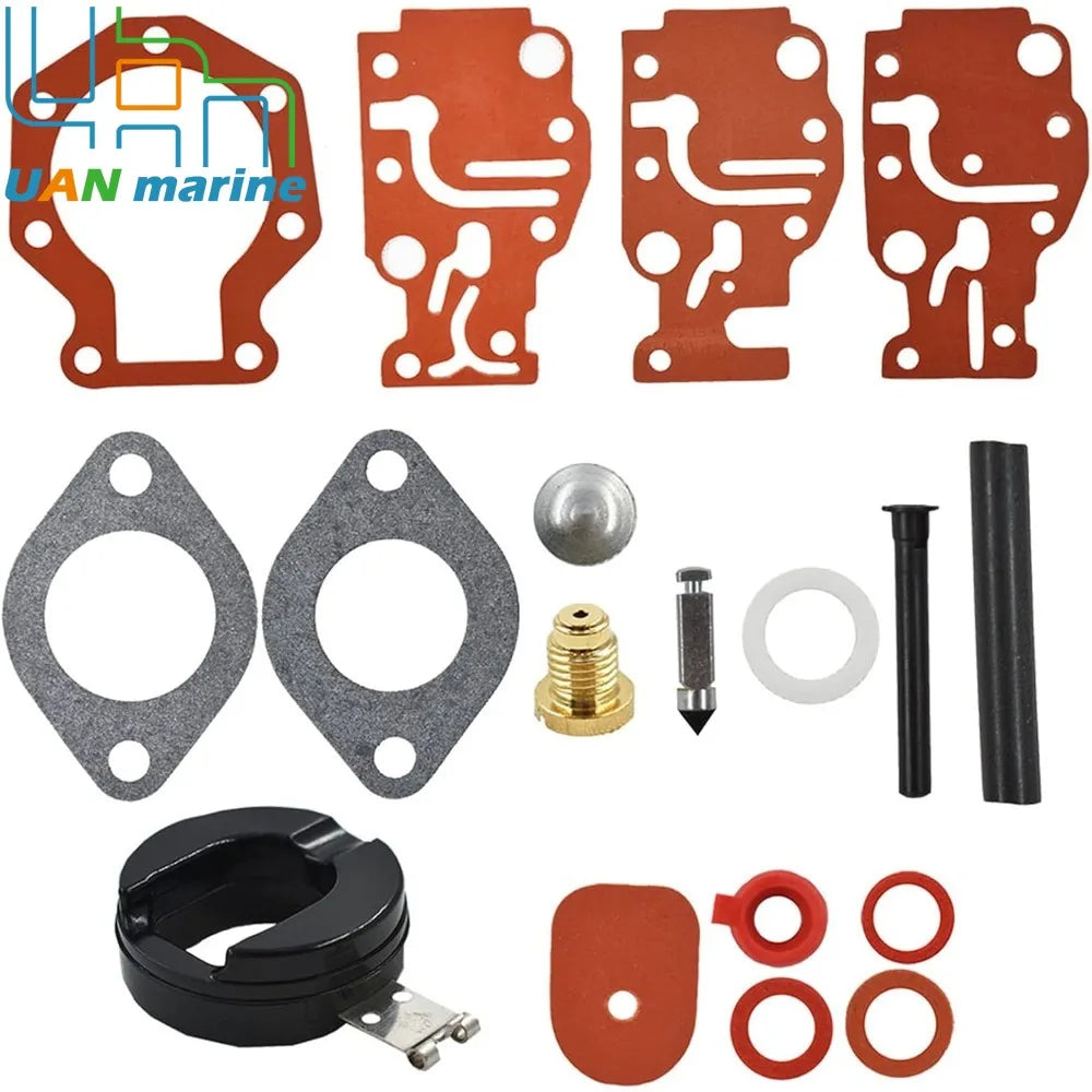 Carburetor Carb Repair Kit Replacement for Johnson Evinrude 6hp 8hp 9.9hp 15hp 20hp 439073 0439073 431897 Boat Engine