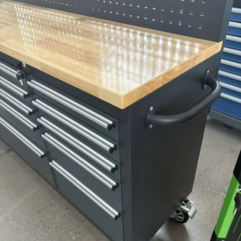 Heavy duty auto repair tool cart 84 inch 10 drawer with hanging plate multi-functional combination tool cabinet workshop repair