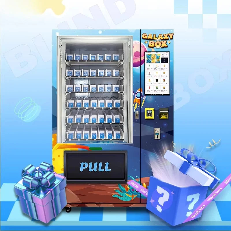 FOODLINE Customized Advertising 400 Pcs Capacity Blind Box card Snack and drink Vending Machine for business