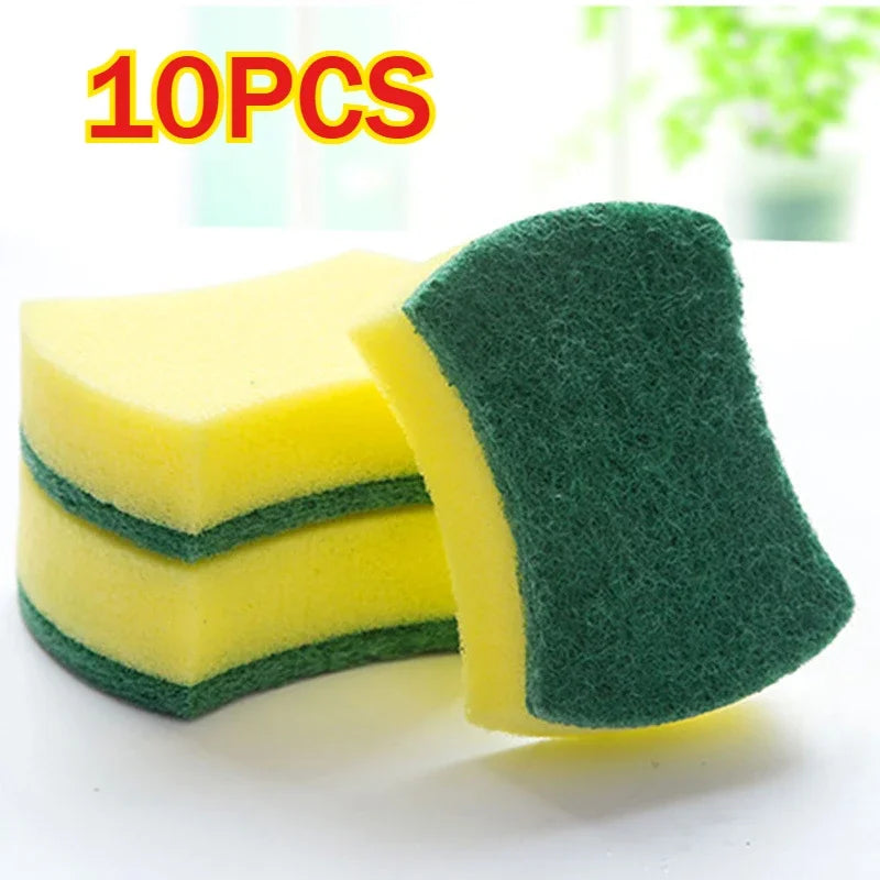 50/1Pcs Kitchen Dishwashing Sponge Soft Absorbent Clean Rub Pot Rust Scouring Pad Removing Kits Household Cleaning Brush Sponge