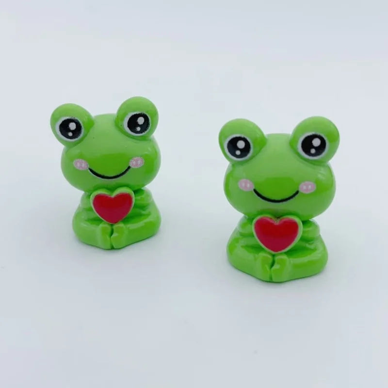 10pcs Cute Cartoon Frog Resin Pendants Heart shaped Watermelon Bow Flat Pendant DIY Earrings Bracelet Necklace Jewelry Making Ac