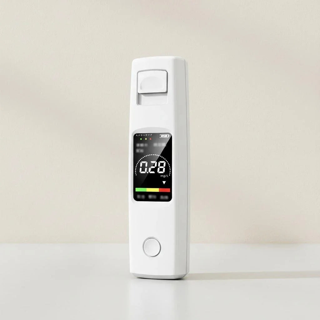 Professional Portable Alcohol Tester High Precision Digital Breathalyzer for Cars and Vehicles Breath Alcohol Meter Blow Detector Contactless Alcohol Gauge Measuring Instrument for Driver Safety Driving Gadget Auto Electronic